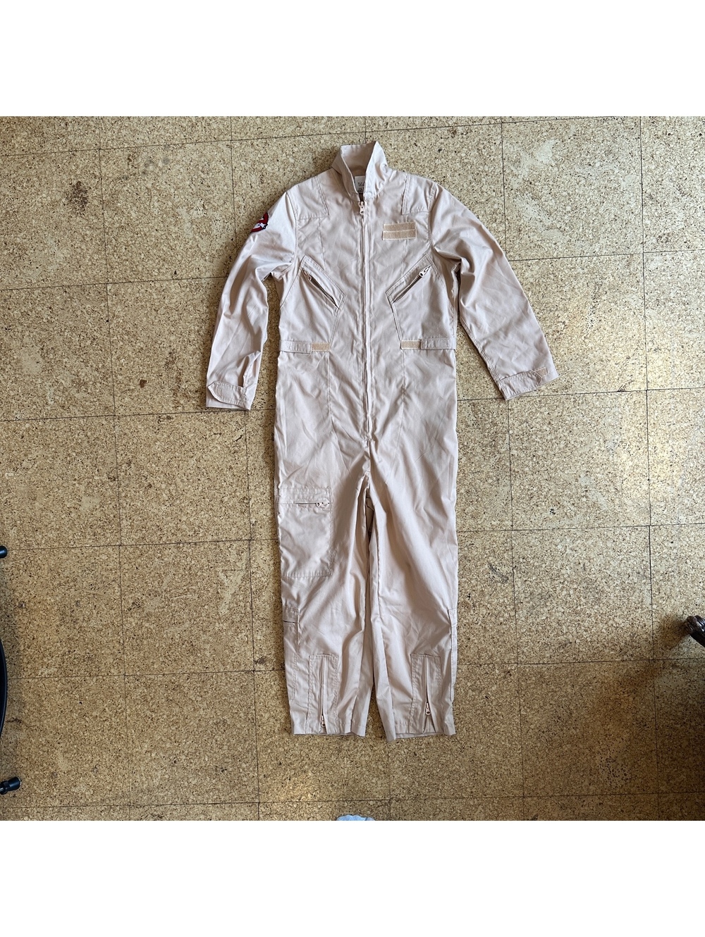 Ghostbusters Beige Coveralls Kids Size Large Halloween Cosplay Costume Jumpsuit